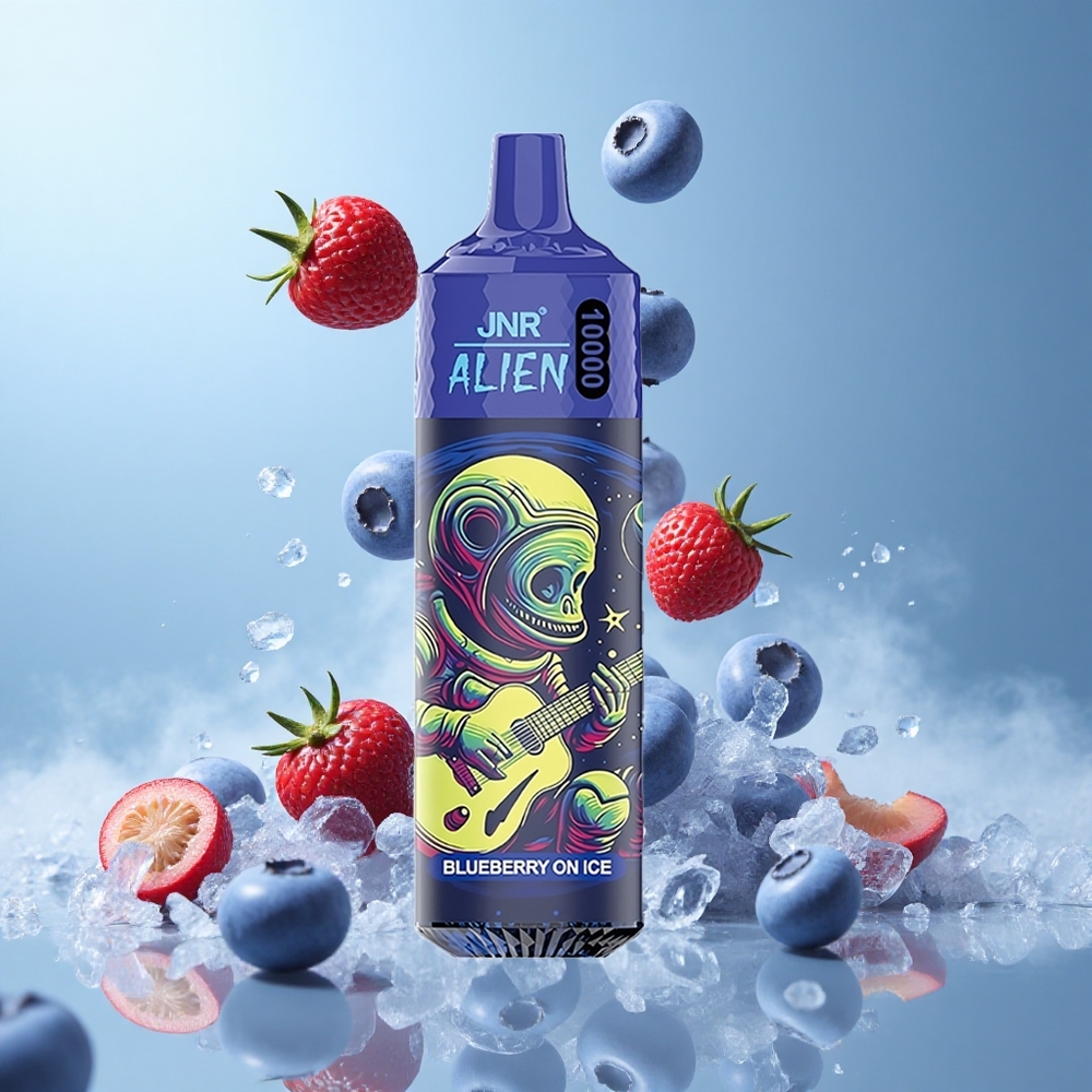 JNR Alien 10000 Puffs 20ml Blueberry On Ice RGB LED Type-C Sporty Design