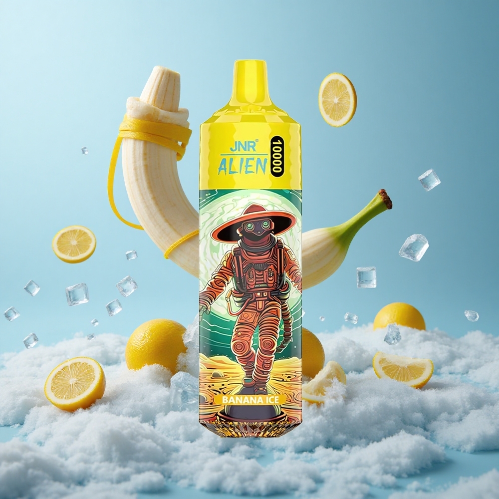 JNR Alien 10000 Puffs Banana Ice 850mAh 1.2Ohm Mesh 20ml Type-C RGB