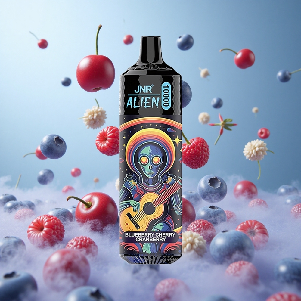 JNR Alien 10000 Puffs Blueberry Cherry Cranberry LED RGB Type-C Quick Charge