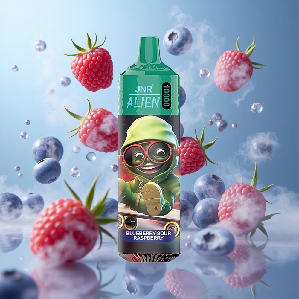 JNR Alien 10000 Puffs Blueberry Sour Raspberry 850mAh 20ml RGB LED Type-C
