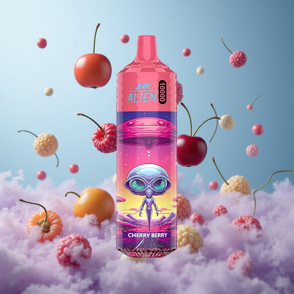 JNR Alien 10000 Puffs Cherry Berry Disposable Vape 850mAh RGB LED Type-C