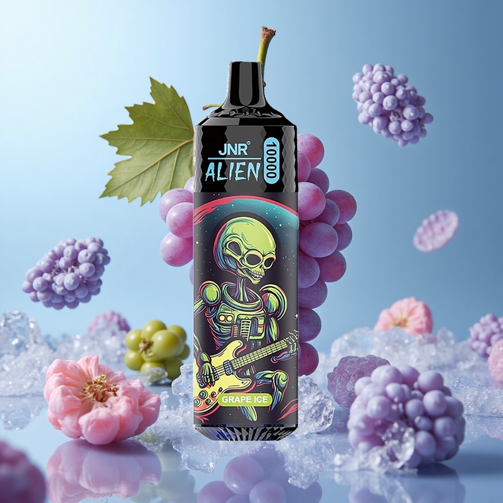JNR Alien 10000 Puffs Grape Ice LED RGB Type-C Quick Charge Sporty Design