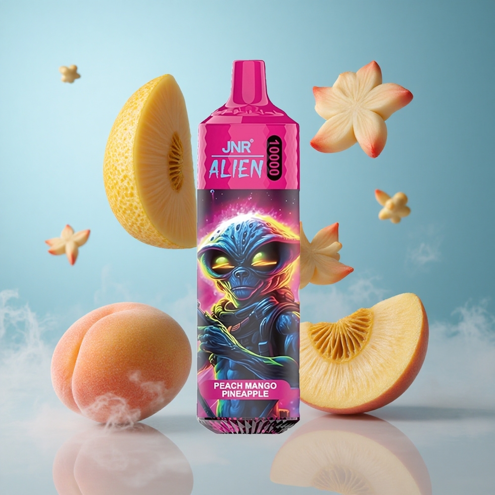 JNR Alien 10000 Puffs Peach Mango Pineapple 850mAh 20ml RGB LED Type-C