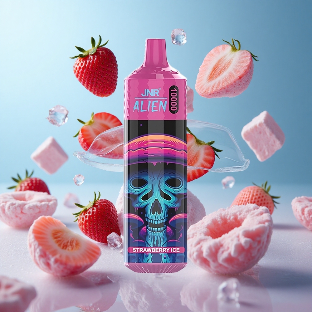 JNR Alien 10000 Puffs Strawberry Ice Disposable Vape with 850mAh Battery & RGB LED