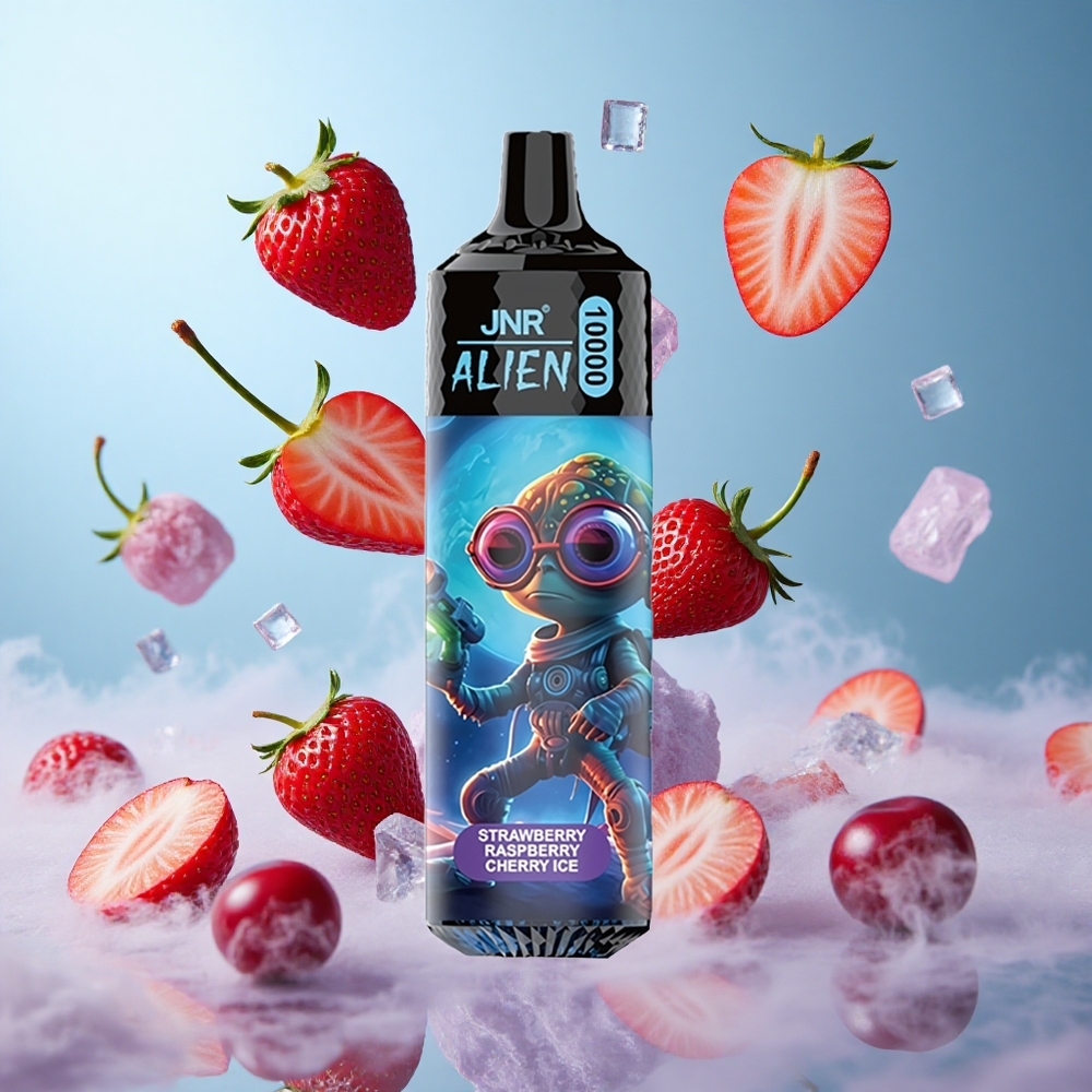 JNR Alien 10000 Puffs Strawberry Raspberry Cherry Ice 850mAh Type-C RGB Sporty