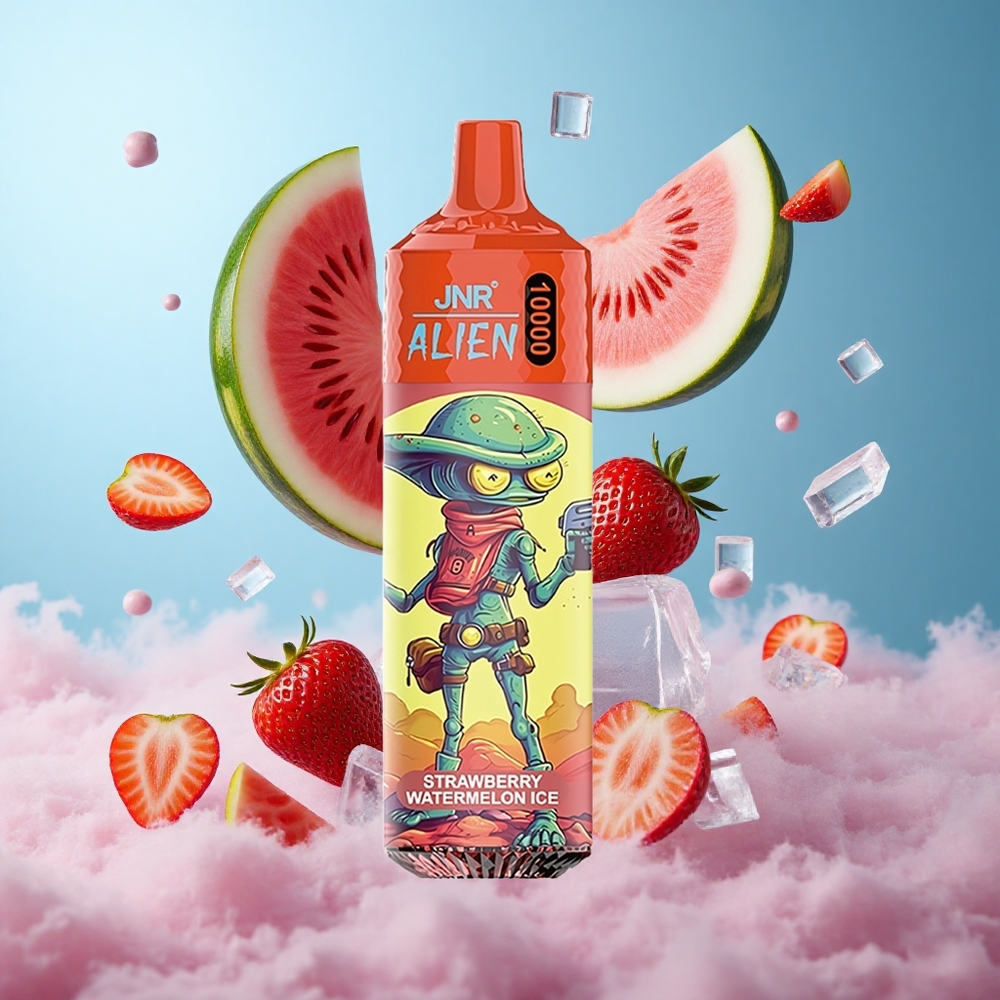 JNR Alien 10000 Puffs Strawberry Watermelon Ice 850mAh RGB LED Type-C