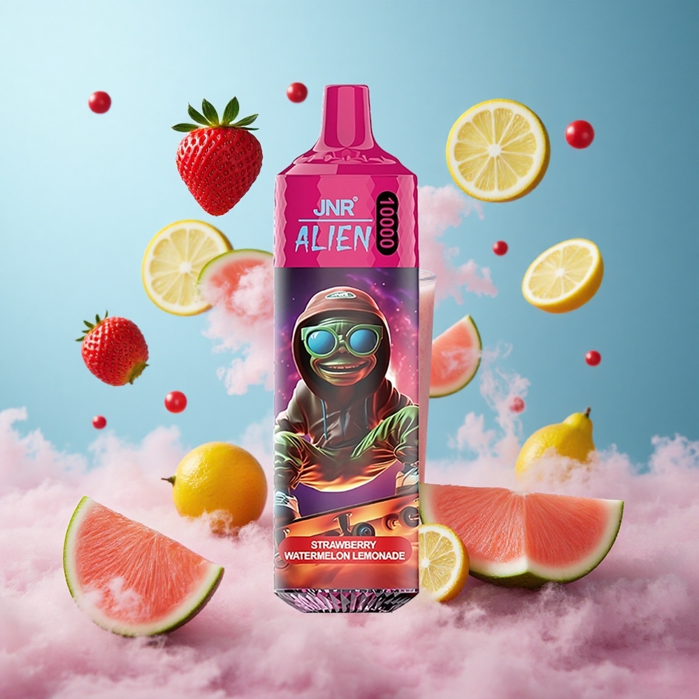 JNR Alien 10000 Puffs Strawberry Watermelon Lemonade 850mAh 20ml RGB LED Type-C