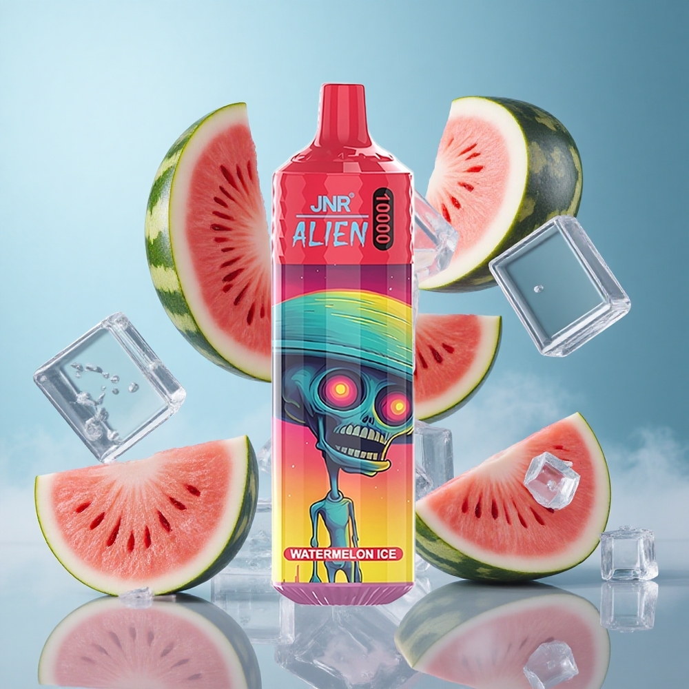 JNR Alien 10000 Puffs Watermelon Ice 850mAh 1.2Ohm Mesh 20mL Type-C RGB