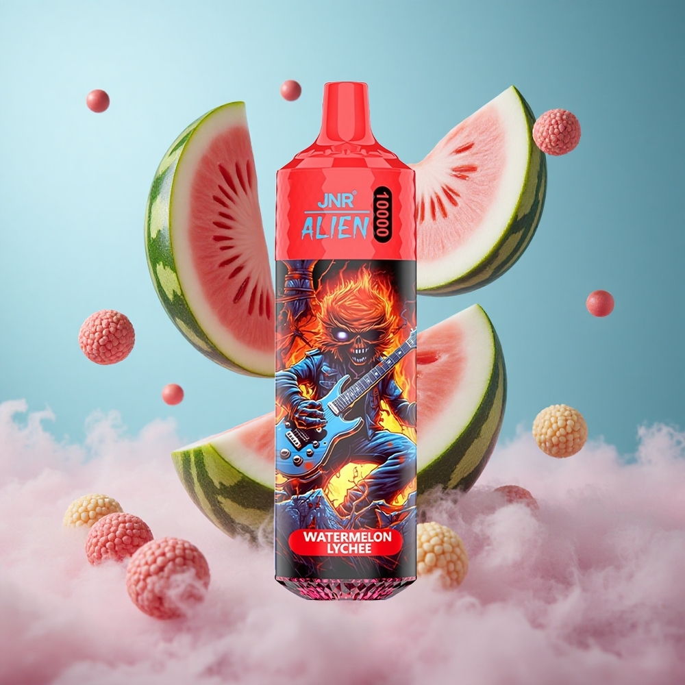 JNR Alien 10000 Puffs Watermelon Lychee 850mAh 1.2Ohm Mesh 20ml RGB LED Type-C