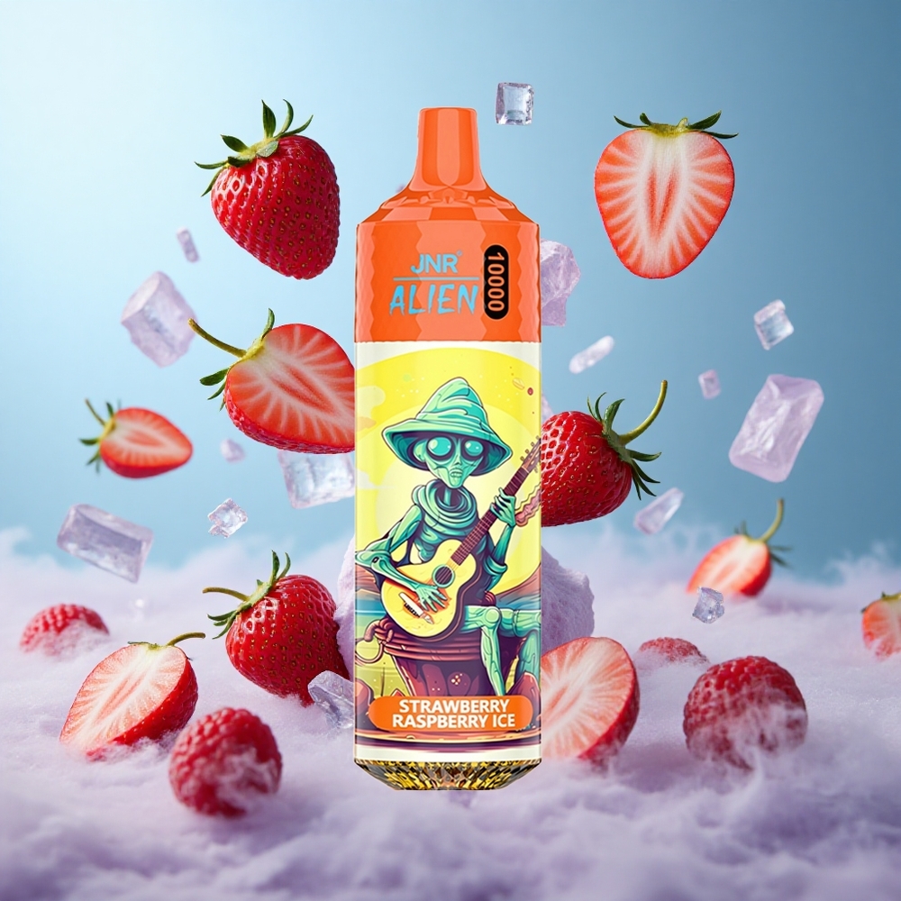 JNR Alien 10000 Strawberry Raspberry Ice 20ml RGB LED Type-C Mesh 1.2Ohm