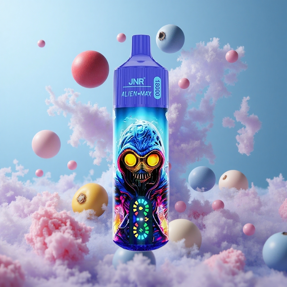 JNR Alien Max 18000 Puffs Dual Mesh 28ml Blueberry Bubblegum Smart LED Type-C