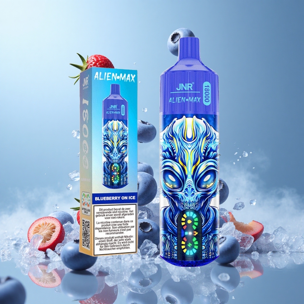 JNR Alien Max 18000 Puffs Dual Mesh 28ml Blueberry On Ice Type-C LED