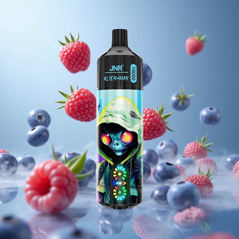JNR Alien Max 18000 Puffs Dual Mesh Coil Blueberry Raspberry Type-C Quick Charge