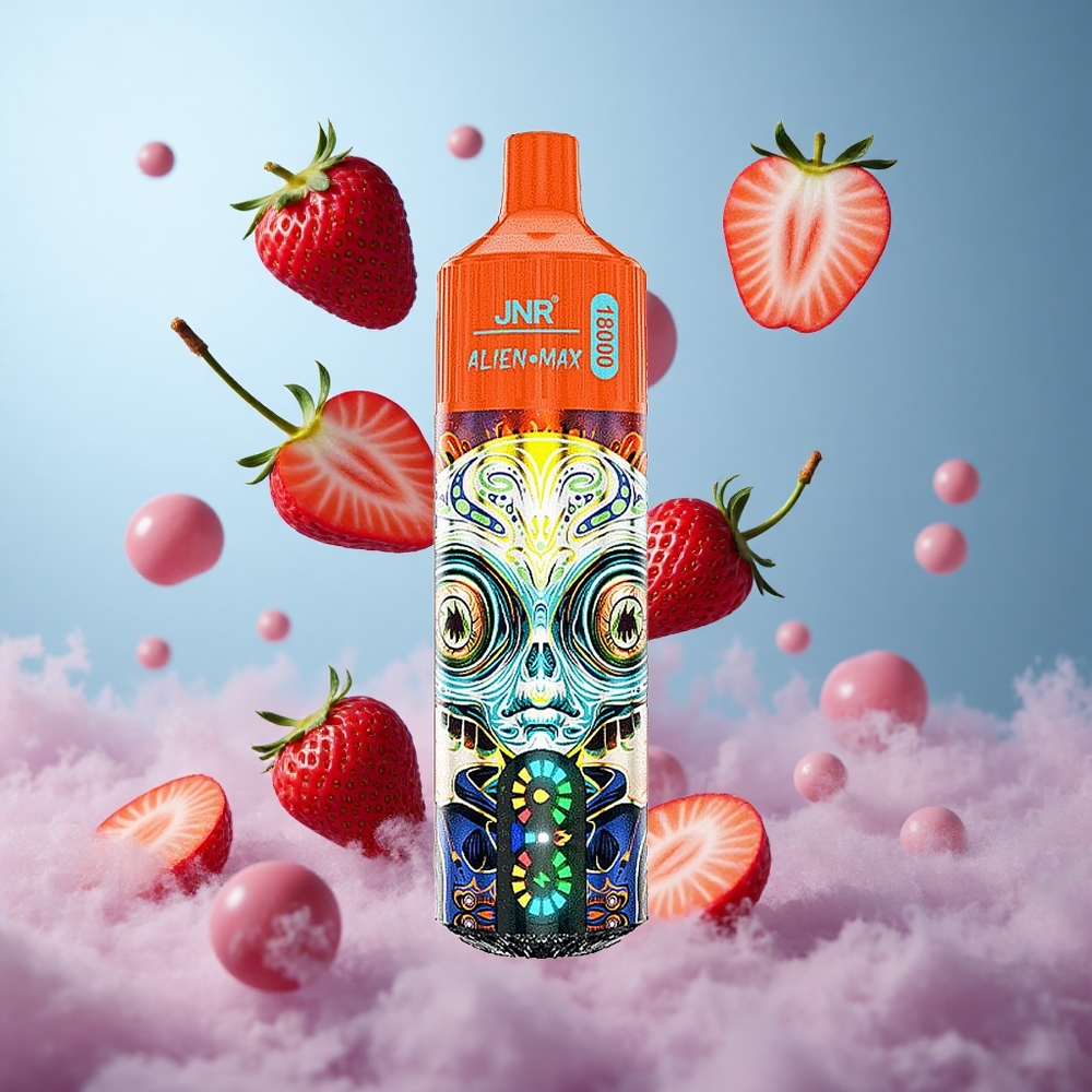JNR Alien Max 18000 Puffs Dual Mesh Coil Strawberry Raspberry Cherry