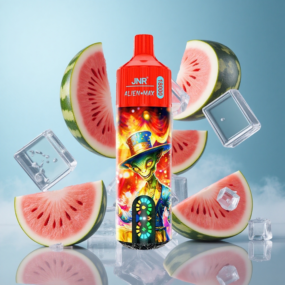 JNR Alien Max 18000 Puffs Dual Mesh Dual Core 28ml Watermelon Ice LED Type-C