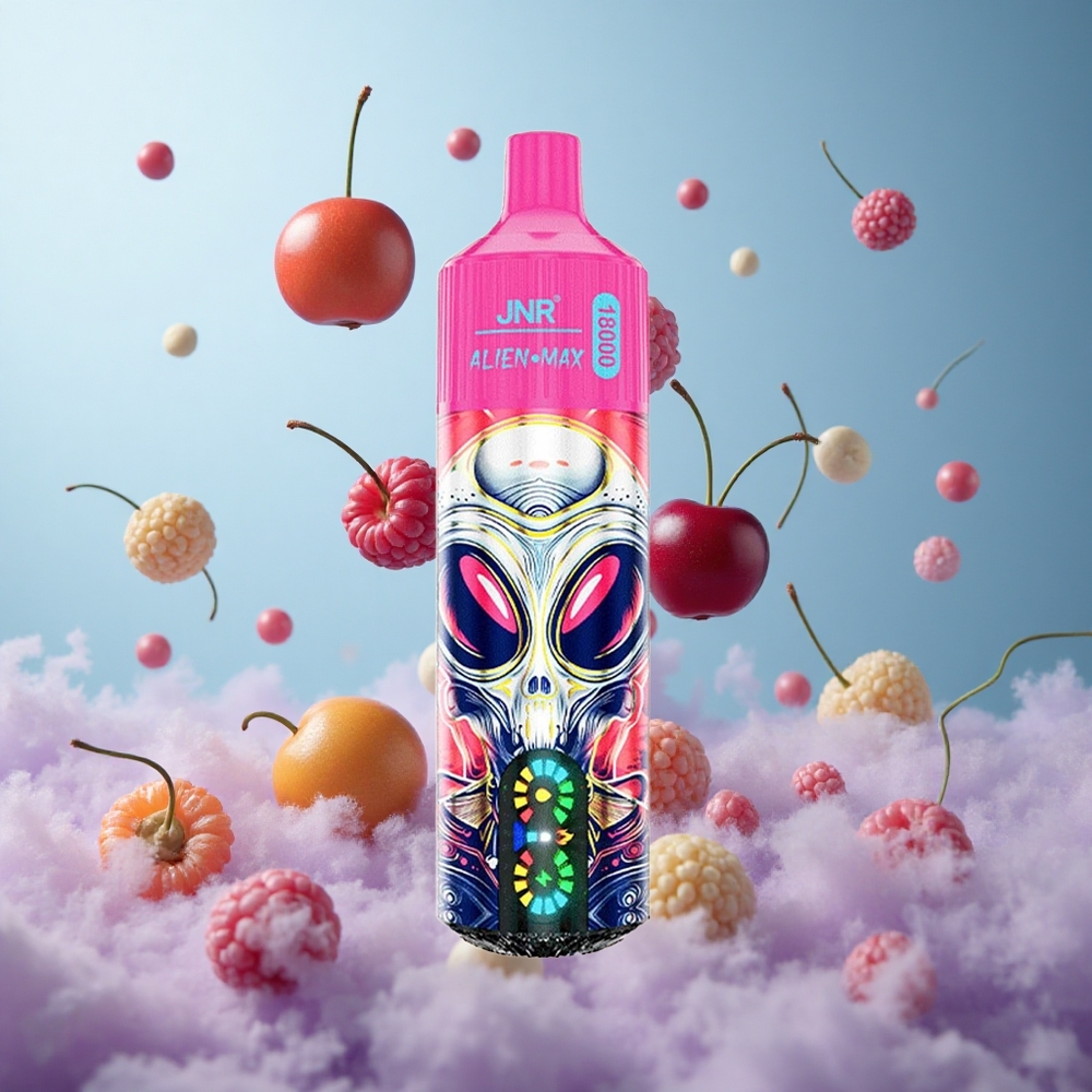 JNR Alien Max 18000 Puffs Dual Mesh Dual Core Cherry Berry Type-C Quick Charge 28ml
