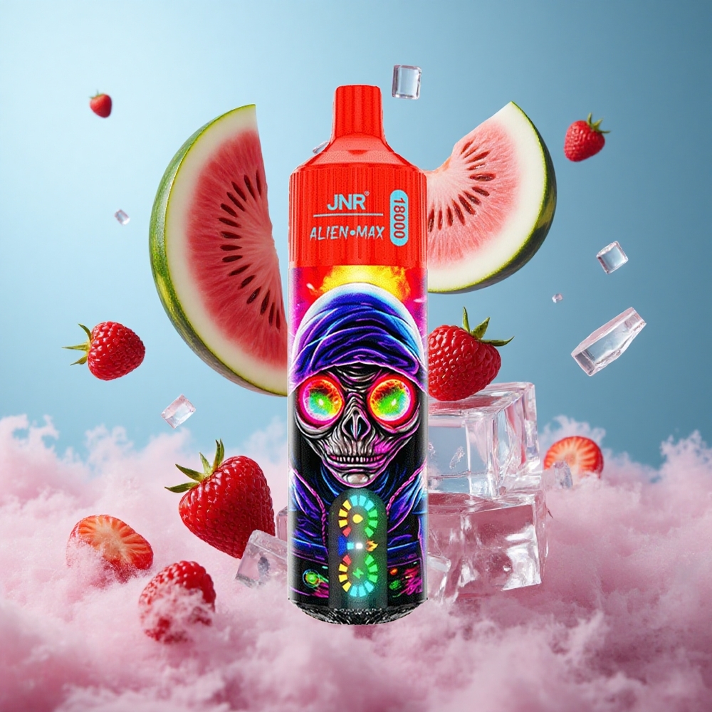 JNR Alien Max 18000 Puffs Dual Mesh Dual Core Raspberry Watermelon Ice LED Type-C