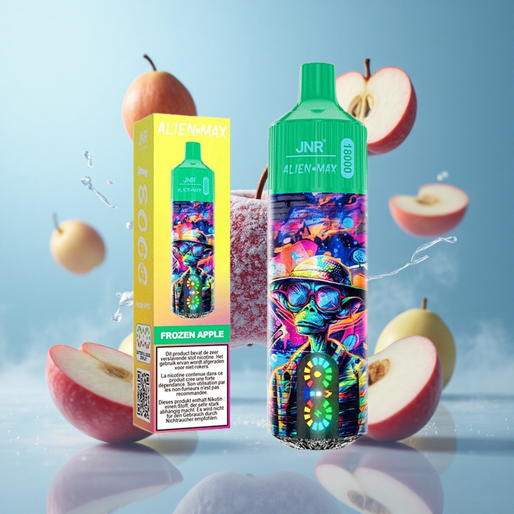 JNR Alien Max 18000 Puffs Dual Mesh Frozen Apple Smart LED Type-C Quick Charge
