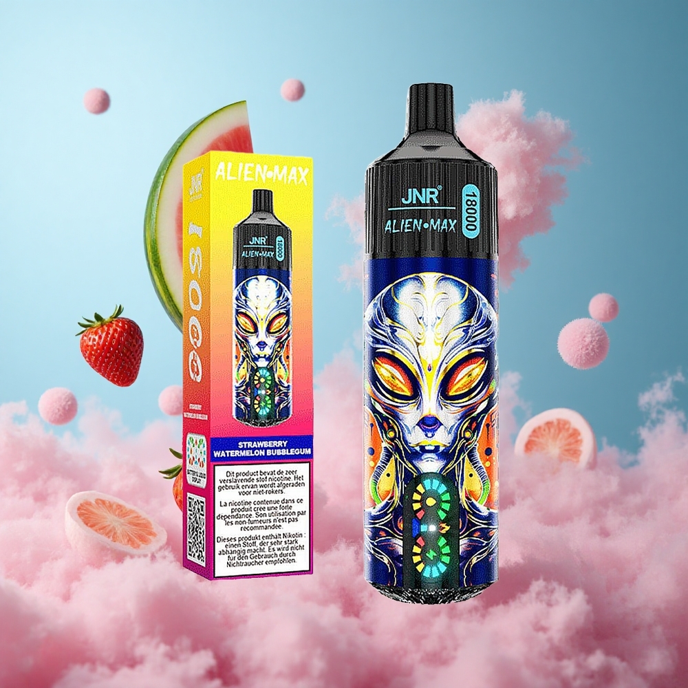 JNR Alien Max 18000 Puffs Strawberry Watermelon Bubblegum Dual Mesh Coil Type-C