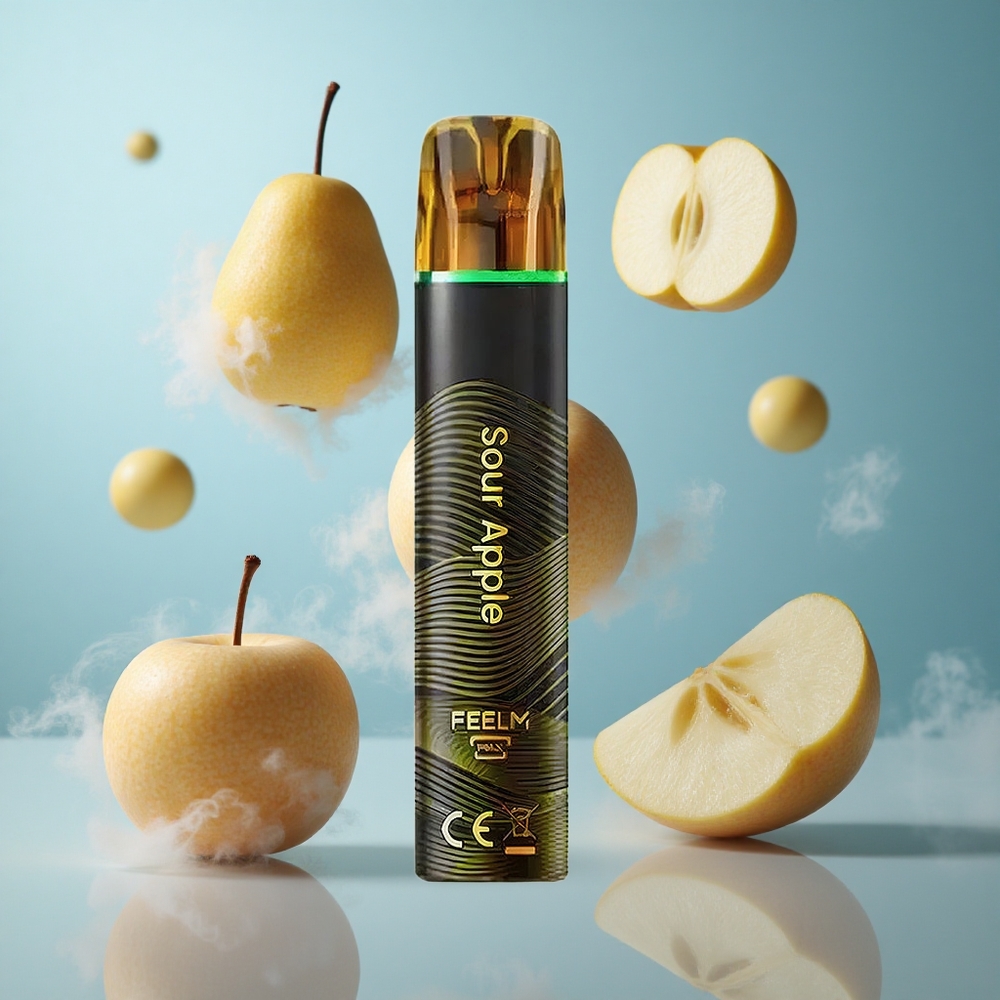 JNR Black&Golden 600+200 Puffs 2ml Sour Apple Disposable Vape 550mAh 2% Nicotine