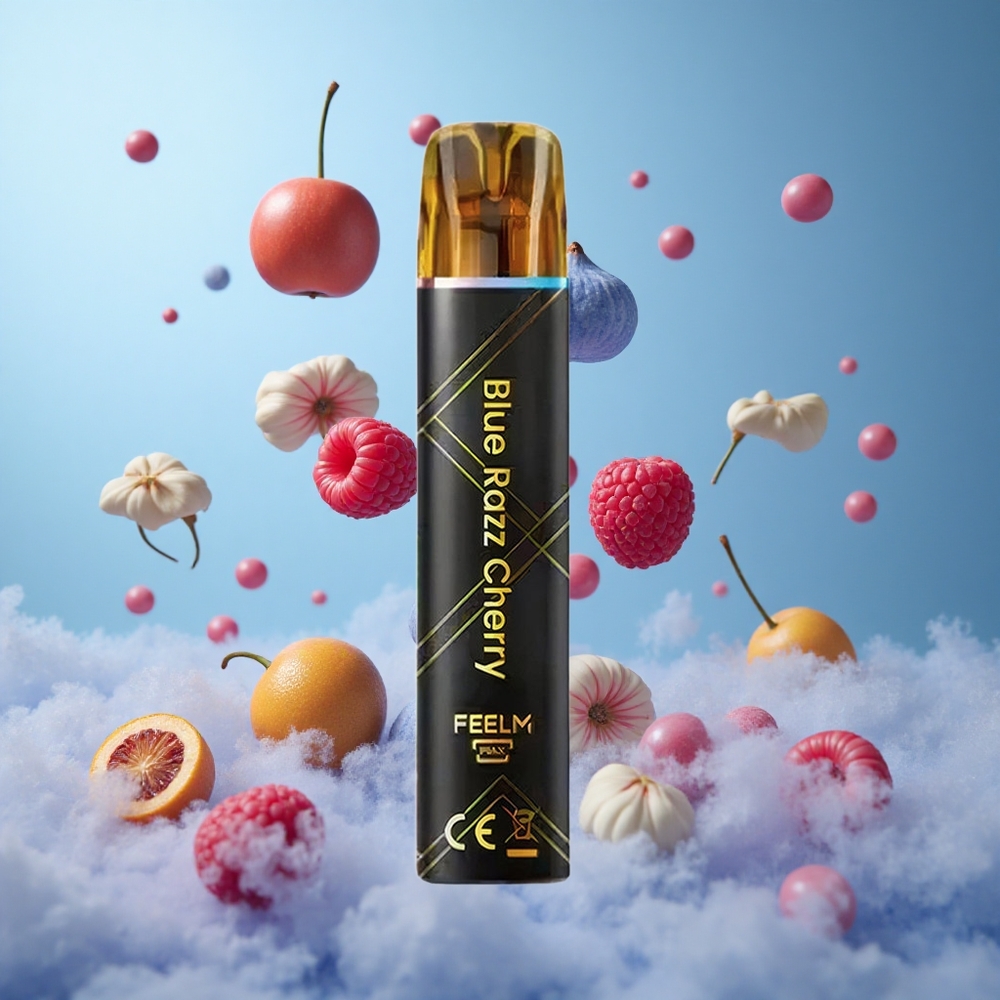 JNR Black&Golden 600+200 Puffs Disposable Vape Blue Razz Cherry 550mAh 2ml TPD 2% Nicotine