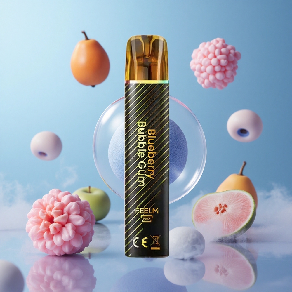 JNR Black&Golden 600+200 Puffs Disposable Vape Blueberry Bubble Gum 550mAh 2ml 2% Nicotine