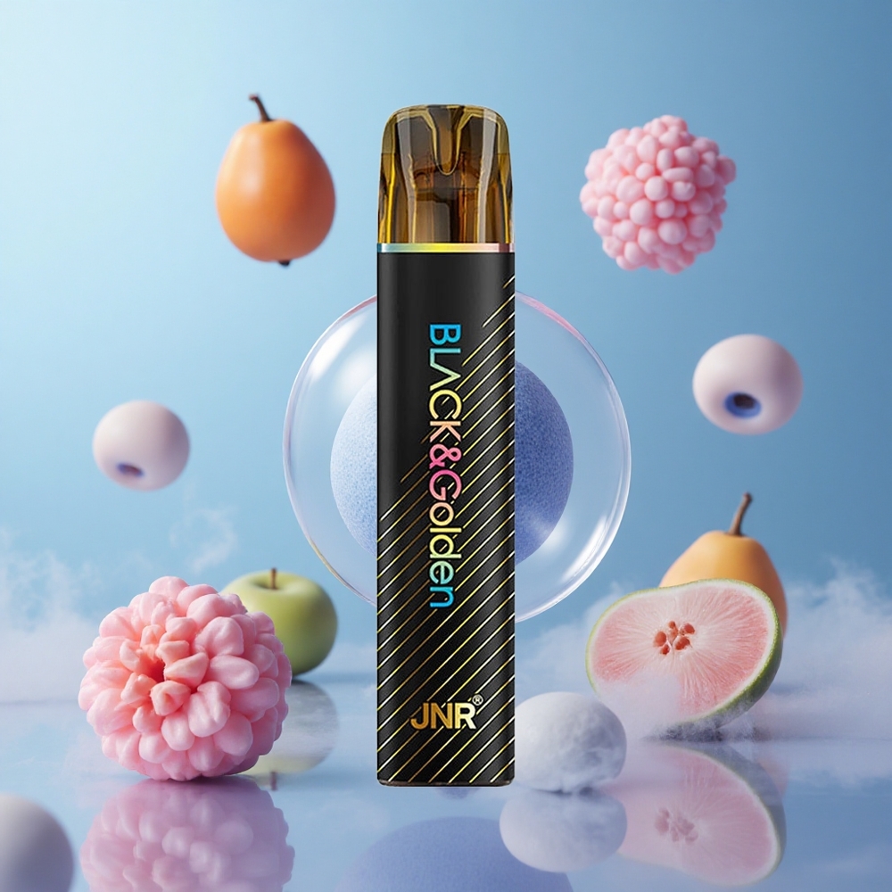 JNR Black&Golden 600+200 Puffs Disposable Vape Blueberry Bubble Gum 550mAh 2ml 2% Nicotine