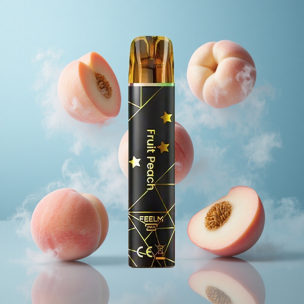 JNR Black&Golden 600+200 Puffs Disposable Vape Fruit Peach 550mAh 2ml 2% Nicotine