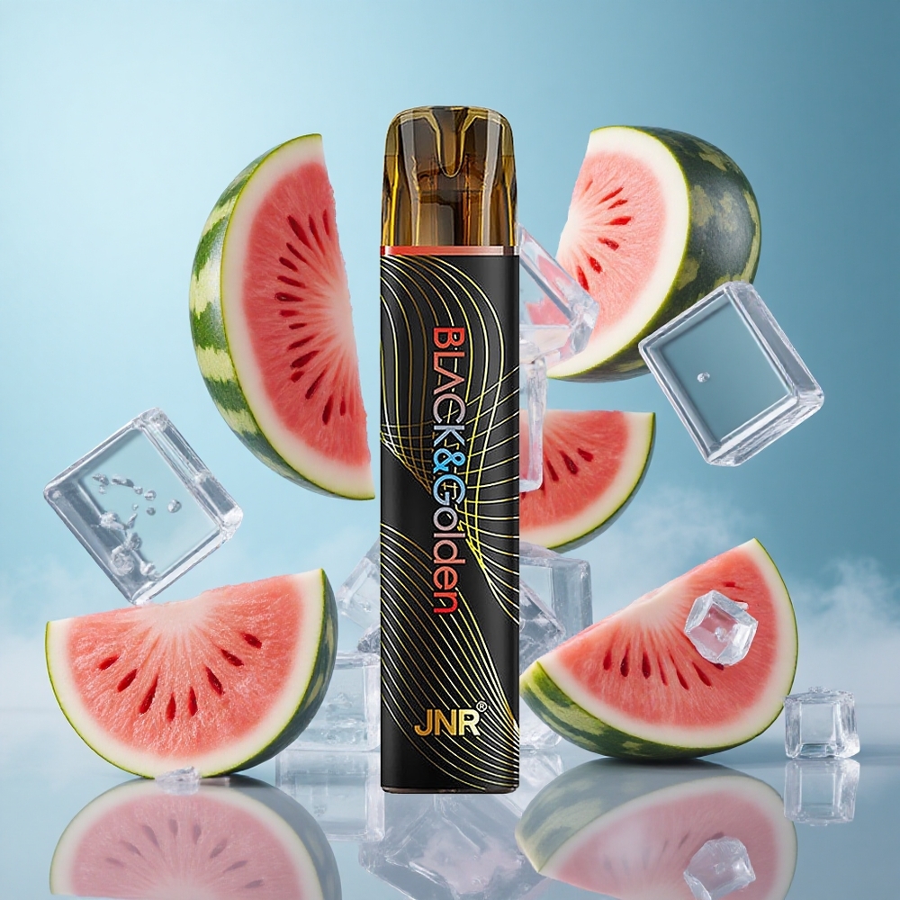 JNR Black&Golden 600+200 Puffs Disposable Vape Watermelon Ice 550mAh 2ml 2% Nicotine