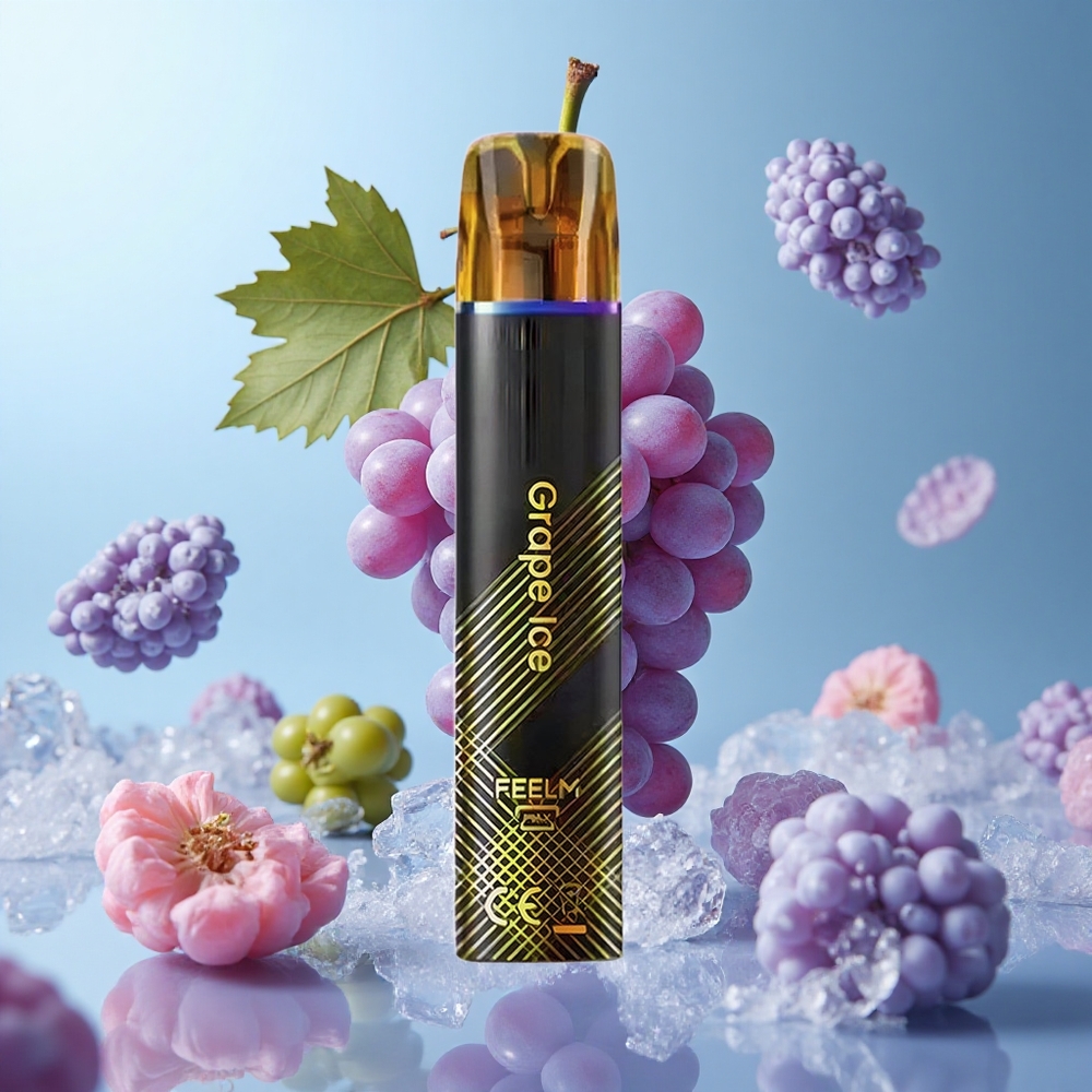 JNR Black&Golden 600+200 Puffs Grape Ice Disposable Vape 550mAh 2ml 2% Nicotine