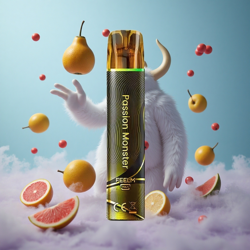 JNR Black&Golden 600+200 Puffs Passion Monster 550mAh 2ml 2% Nicotine TPD