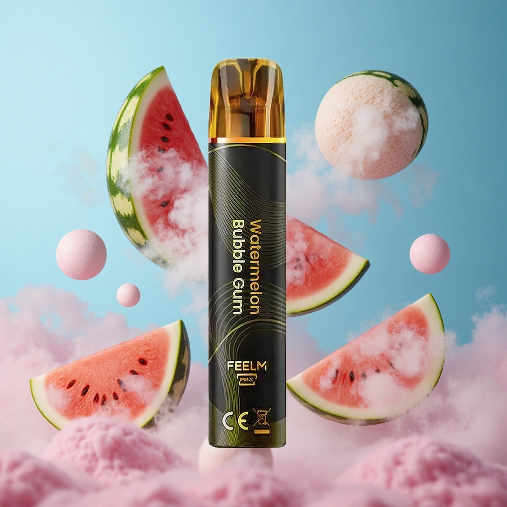 JNR Black&Golden 600+200 Puffs Watermelon Bubble Gum Disposable Vape 550mAh 2ml 2% Nicotine