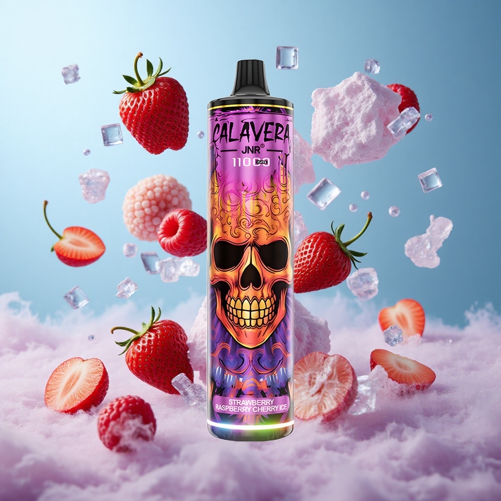 JNR Calavera 11000 Puffs 21ml 850mAh Type-C Strawberry Raspberry Cherry Ice