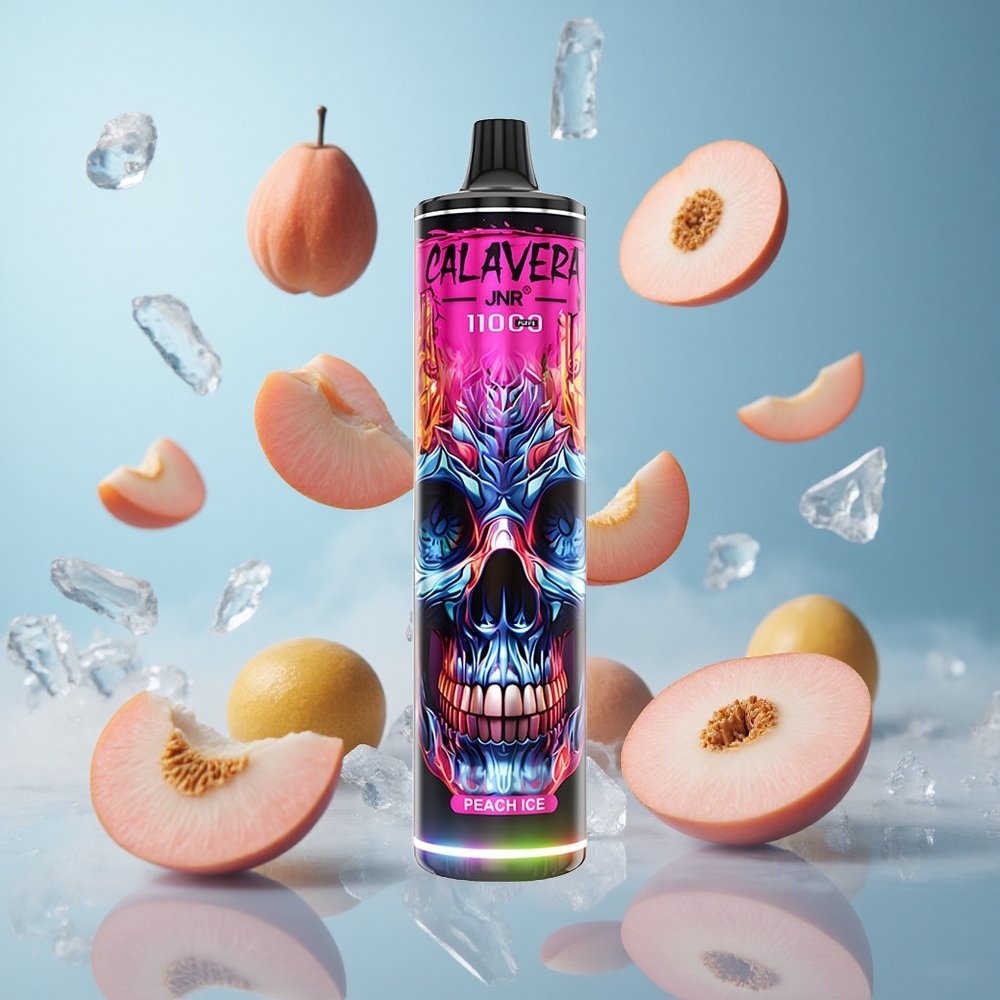 JNR Calavera 11000 Puffs Peach Ice Disposable Vape 850mAh 21ml 1.0ohm Mesh