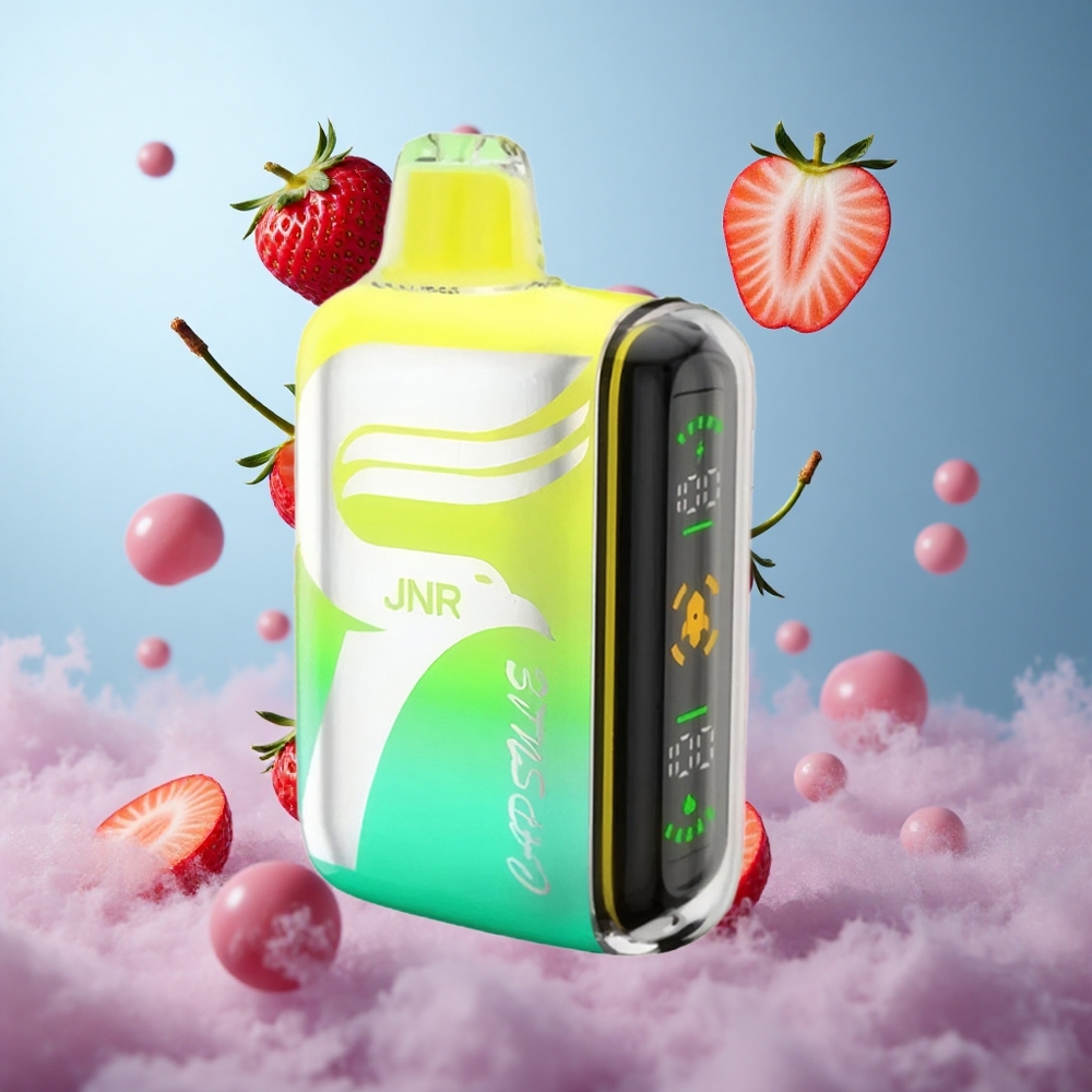 JNR Capsule 15000 Puffs Strawberry Raspberry Cherry Dual Mesh Coil Smart LED Display Boost Mode Type-C Quick Charge