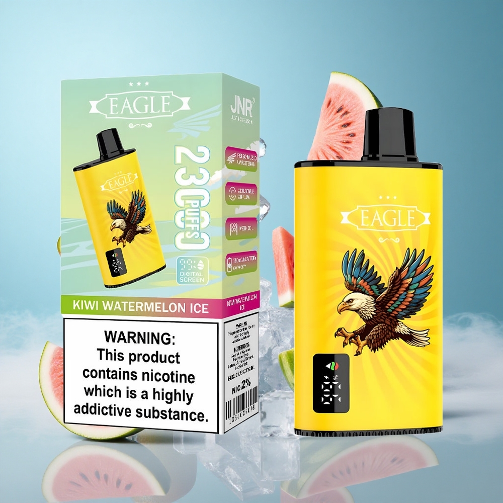 JNR EAGLE Smart 23000 Puffs Digital Screen Mesh Coil Kiwi Watermelon Ice