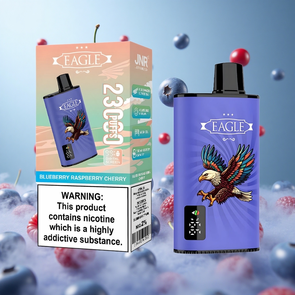 JNR EAGLE Smart 23000 Puffs Disposable Vape 25ml 750mAh Blueberry Raspberry Cherry