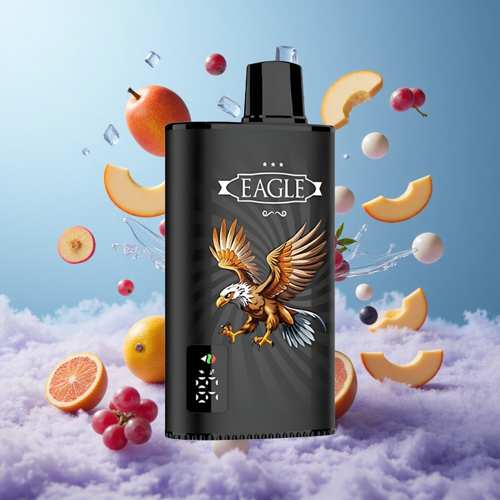 JNR EAGLE Smart 23000 Puffs Disposable Vape Blackcurrant Mango Ice Digital Screen 1.0ohm Mesh Adjustable Airflow