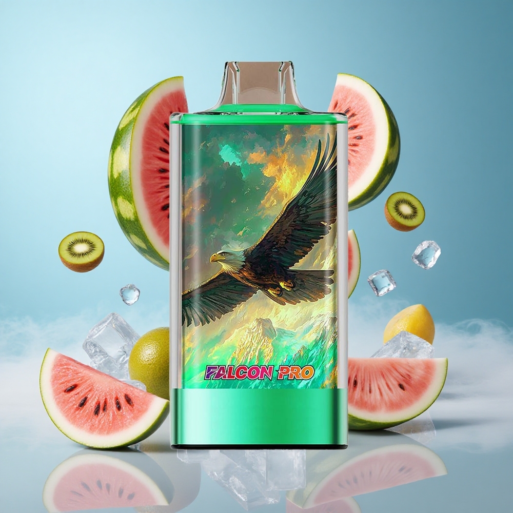 JNR Falcon Pro 28000 30ml 5% Nicotine Kiwi Watermelon Ice Dual Mesh USB-C MTL