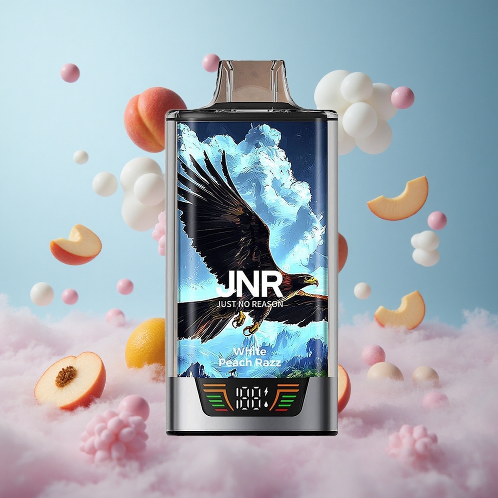 JNR Falcon Pro 28000 Disposable 30ml 950mAh White Peach Razz USB-C MTL Dual Mesh