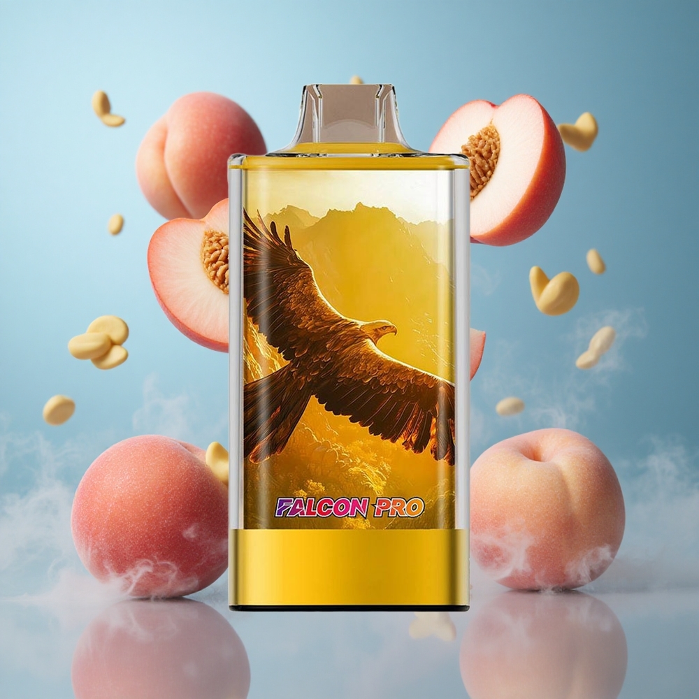 JNR Falcon Pro 28000 Disposable 30ml Dual Mesh Juicy Peaches 5% Nicotine USB-C