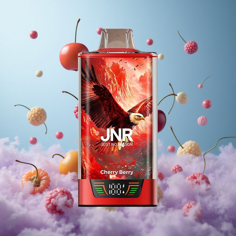 JNR Falcon Pro 28000 Disposable Vape Cherry Berry 30ml Dual Mesh MTL