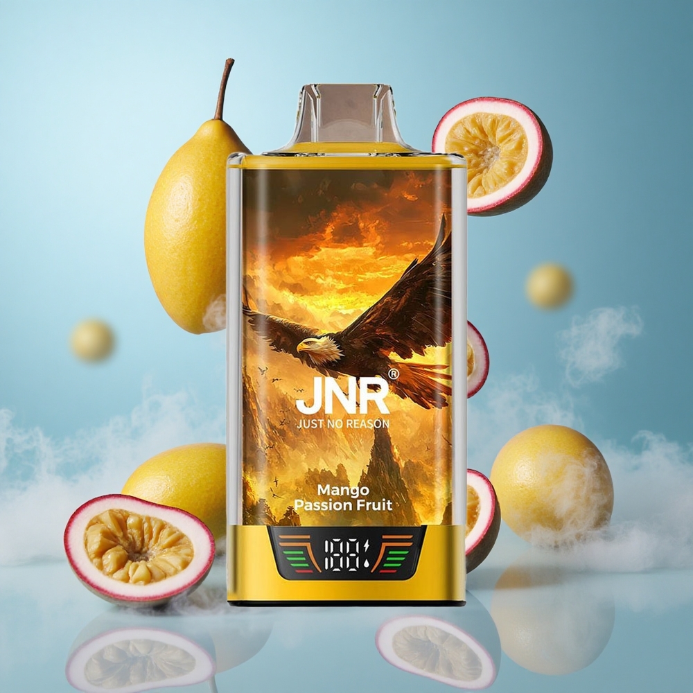 JNR Falcon Pro 28000 Mango Passion Fruit 30ml 950mAh 5% Nicotine Dual Mesh USB-C MTL