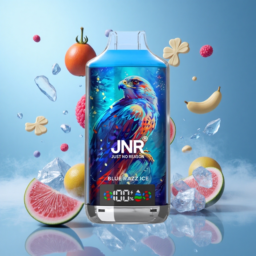 JNR Falcon X 18000 Puffs 24ml 750mAh Dual Mesh Coil Blue Razz Ice