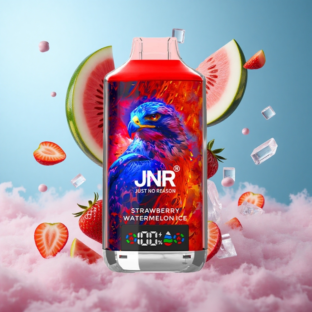 JNR Falcon X 18000 Puffs Strawberry Watermelon Ice 750mAh 24ml Dual Mesh Coil Type-C 0%/2%/5% Nicotine