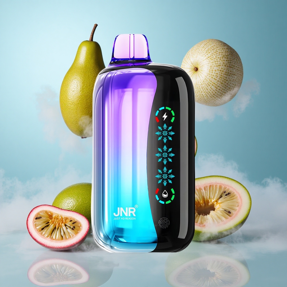 JNR Flex Ice 21000 Puffs Kiwi Passion Fruit Guava 26ml 1.2 Ohm Dual Mesh 1000mAh Type-C Ice Adjustable Customizable Airflow Touch Screen