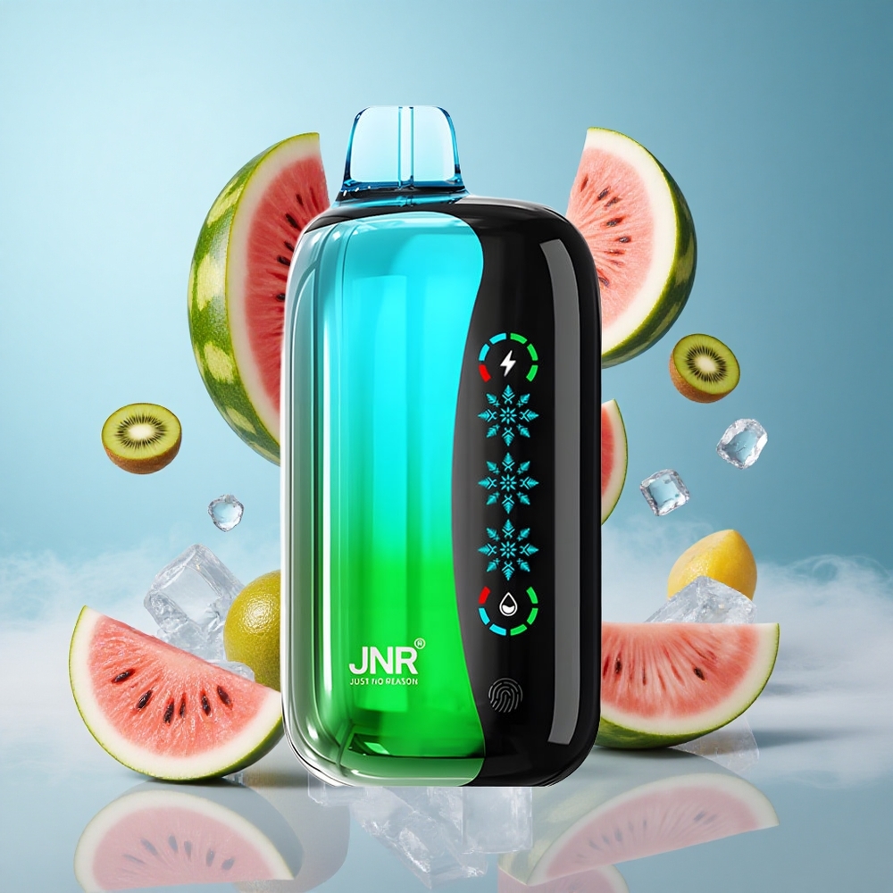 JNR Flex Ice 21000 Puffs Kiwi Watermelon Ice 26ml Airflow Adjustable Touch Screen Dual Mesh Type-C