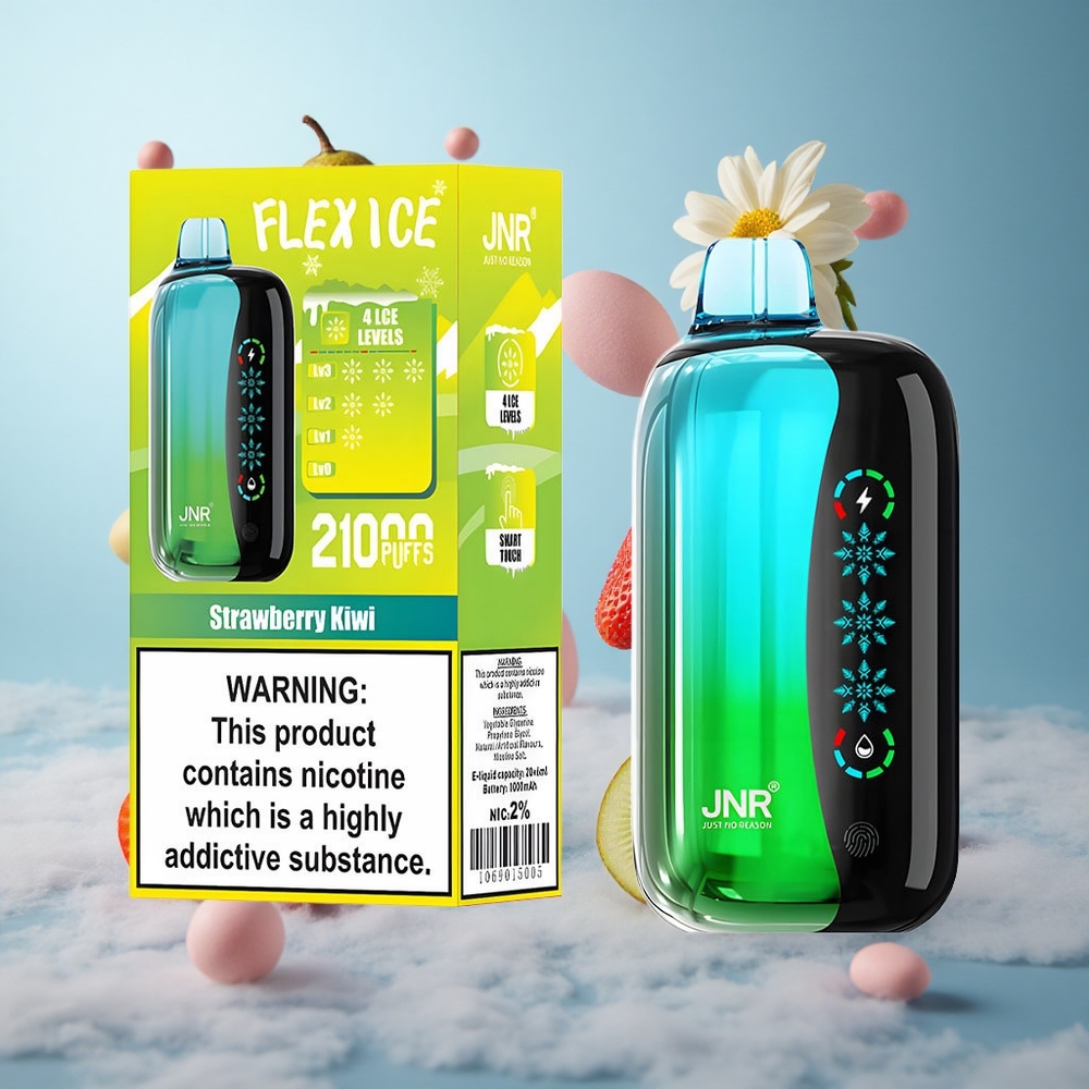 JNR Flex Ice 21000 Puffs Strawberry Kiwi Disposable Vape 26ml 1000mAh Type-C