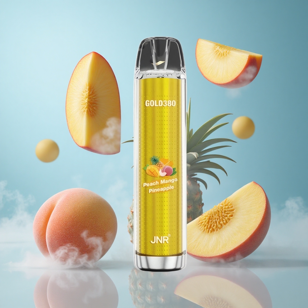 JNR Gold380 6000 Puffs 13ml 0%/2%/5% Nicotine Peach Mango Pineapple Disposable Vape