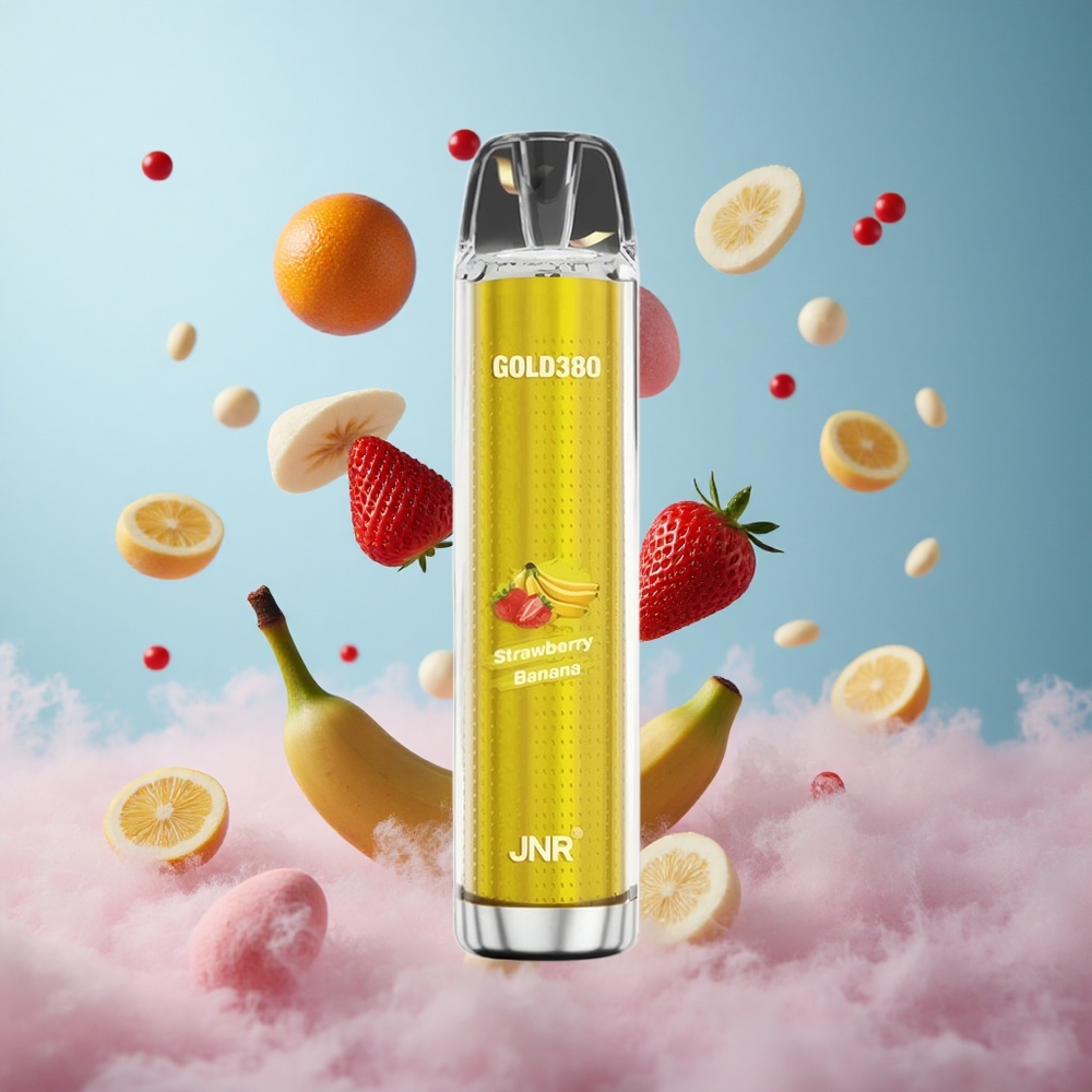JNR Gold380 6000 Puffs 13ml 0%/2%/5% Nicotine Strawberry Banana Disposable Vape